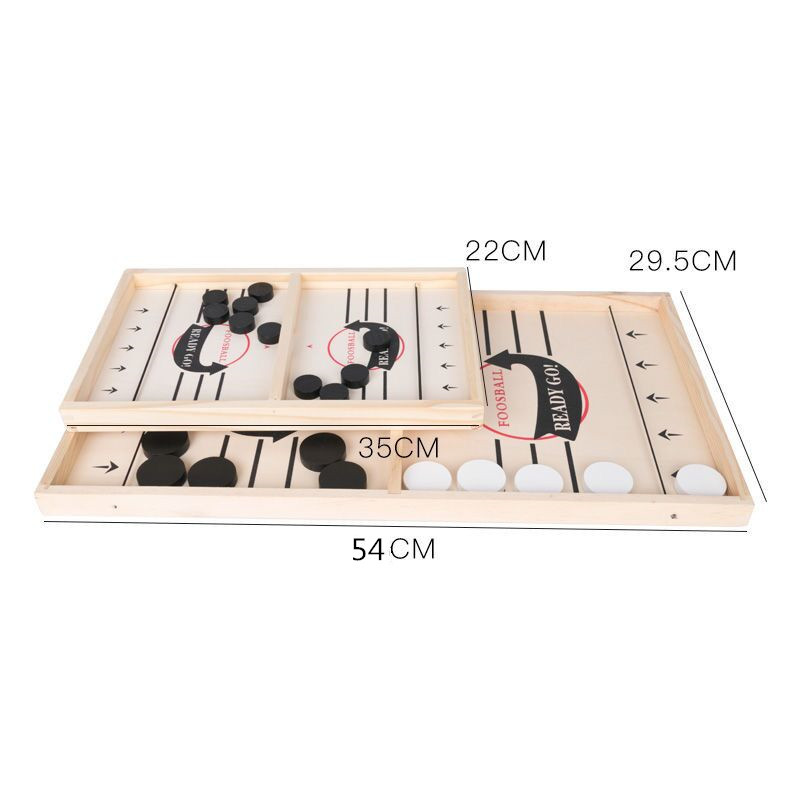 Board Game With Questions - Table Hockey Paced Sling Puck Board