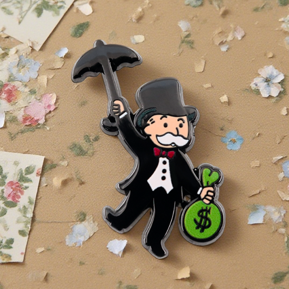 Board Game Vault - Mr. Monopoly Holding Money Bag Enamel