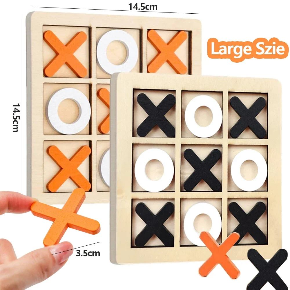 Wooden XO Tic Tac Toe Game Min - Board Game With Questions ulasan dan harga