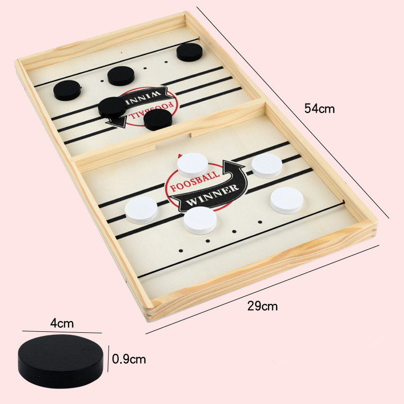 Table Hockey Paced Sling Puck  - Board Game With Questions ulasan dan harga