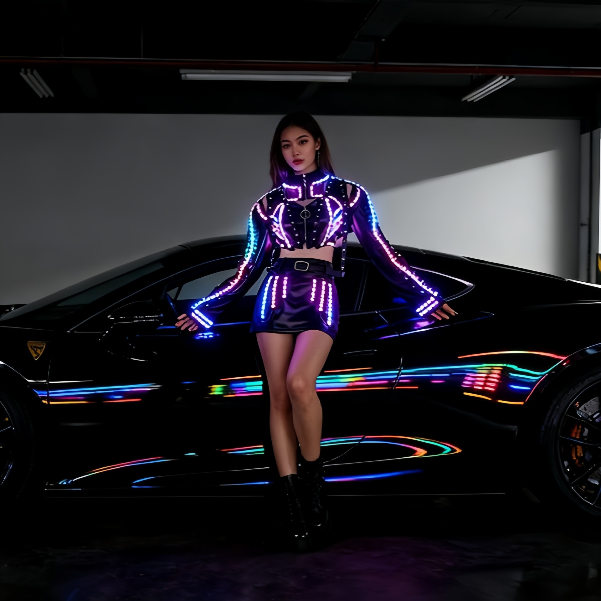 LED Costume Woman Light up Hal - Board Game Yogi ulasan dan harga