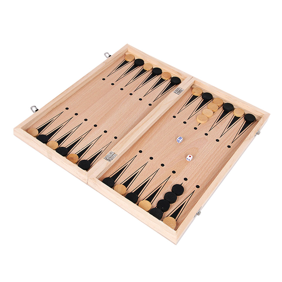 3 in 1 Wooden Chess Backgammon - Board Game Harvest ulasan dan harga