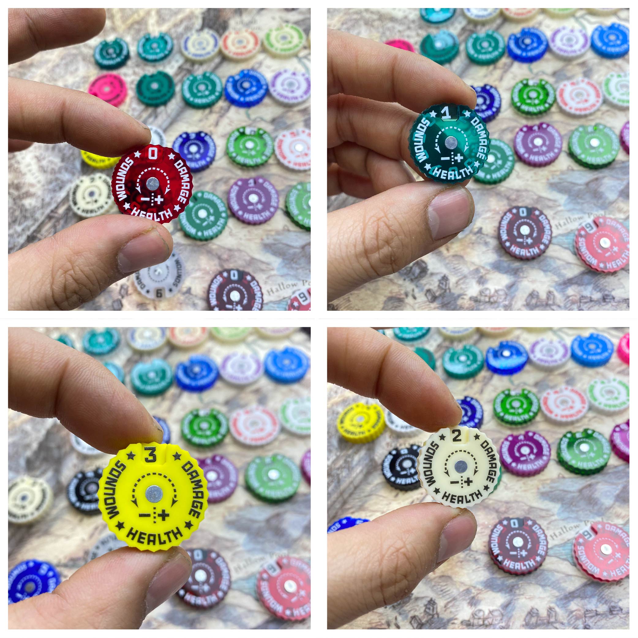 25x25x6mm Wound Tracker Table  - Board Game Path ulasan dan harga