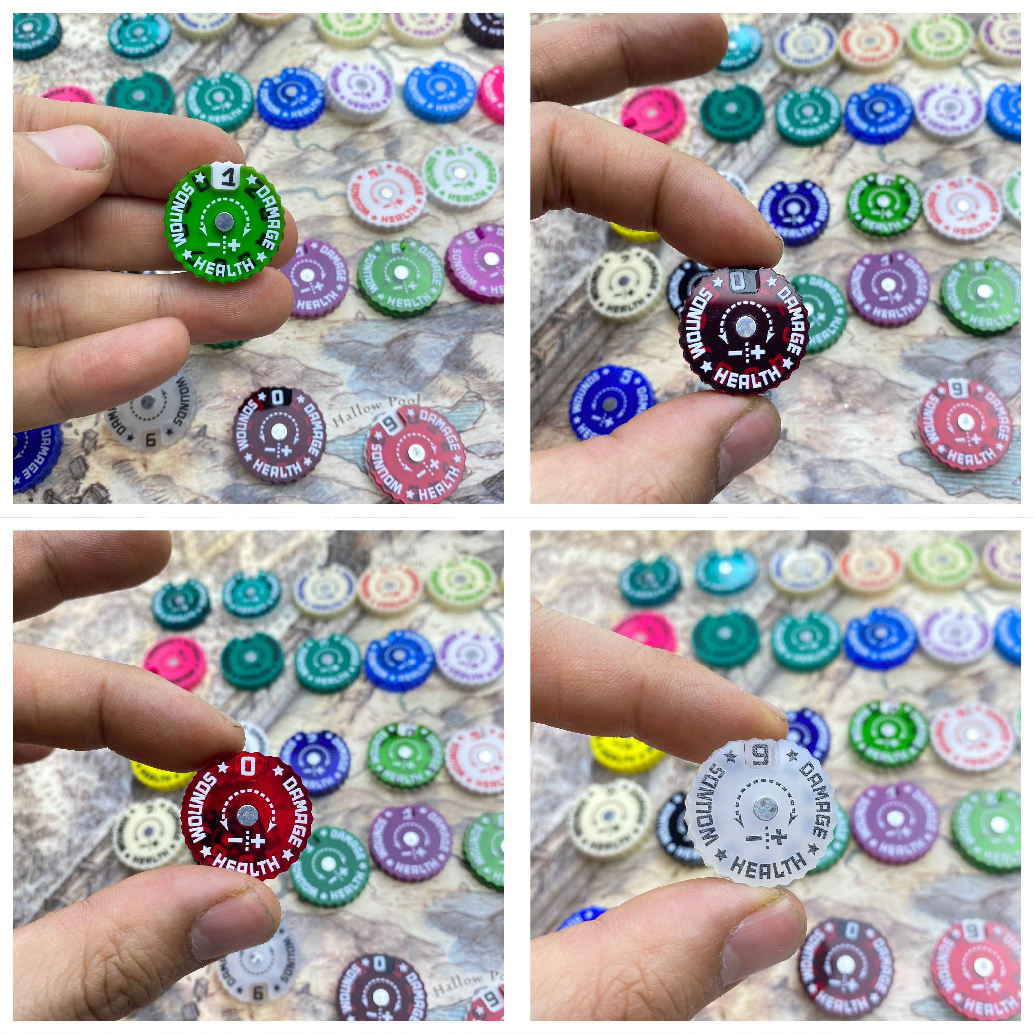 25x25x6mm Wound Tracker Table  - Board Game Path ulasan dan harga